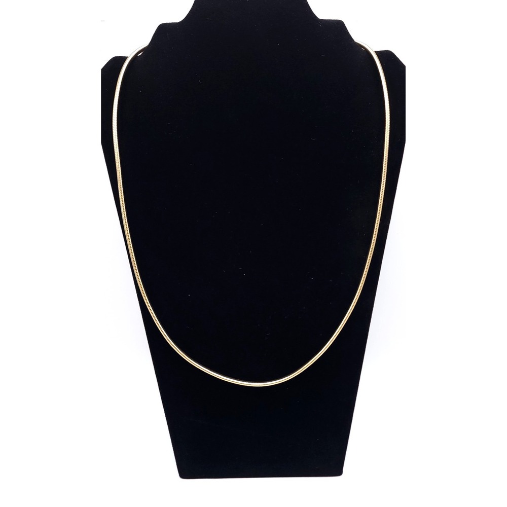 Vintage Gold Tone Omega Snake Chain Necklace‎ 27in
